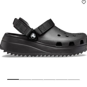 NWT Black Hiker Crocs